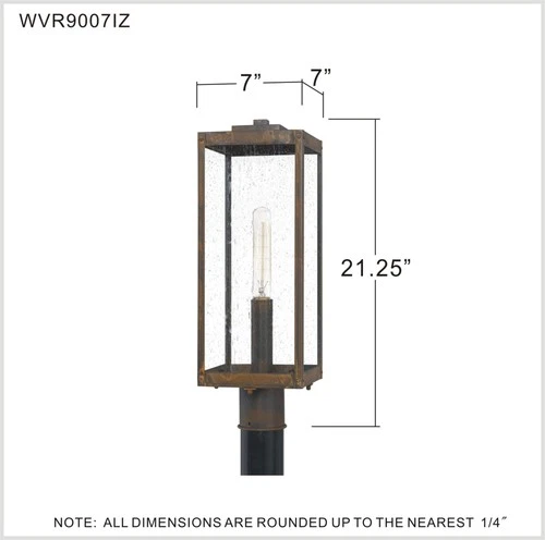 Quoizel WVR9007 Westover 21" Tall Outdoor Single Head Post Light - Stainless - Picture 4 of 12