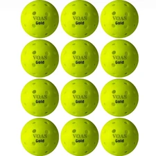 12 Pack Outdoor Pickleball Balls 40 Hole Official USAPA Gold X40