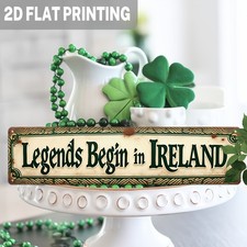 2D St. Patrick's Day Gift Vintage Metal Wall Sign Retro Farmhouse Wall Art Decor