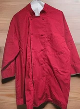 Chefs Works Chef Coat Red Size Small Flip Sleeves NWT