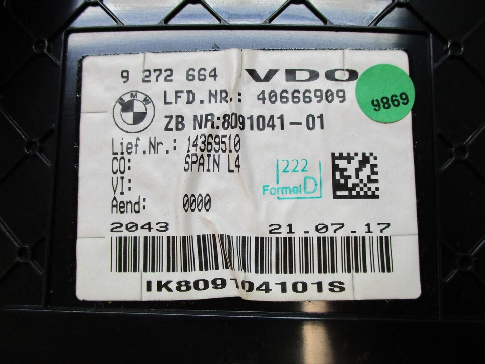 15 16 17 18 BMW M3 M4 200 MPH Speedometer Cluster 28K OEM F80 F82 F83 LKQ - Image 3 of 4