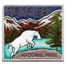 Glacier National Park Travel Patch Embroidered Iron On Patch