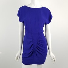 Silence & Noise Urban Outfitters Sheath Dress Womens Size 2 Plunge Back Blue