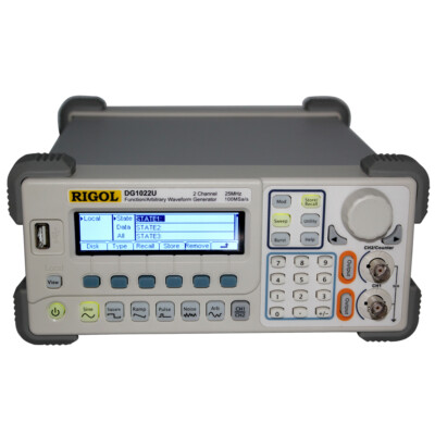 RIGOL DG1022U Arbitrary Waveform Function Generator AWG 25MHZ 2 output channels