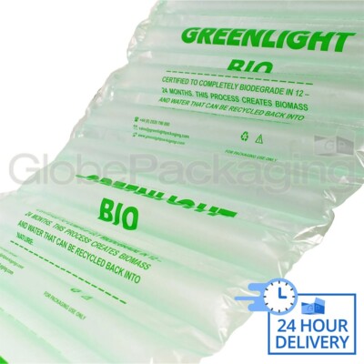 200 x BREITE aufgeblasene biologisch abbaubare Luftkissen Kissen Hohlraum lose Füllung 400x50mm