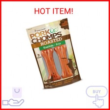 Pork Chomps Roasted Pressed Pork Skin Dog Chews, 4.5-inch Bone, 2 Count