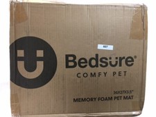 Bedsure Comfy Cat Dog Pet Orthopedic Memory Foam Grey Mattress Size Large