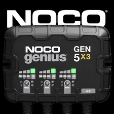 NOCO Genius GEN5X3 3-Bank 15A (5A/Bank) 12V Onboard Marine Battery Charger
