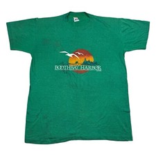 Vintage 80’s Boothbay Harbor Maine T-Shirt Sz L Single Stitch Made In USA