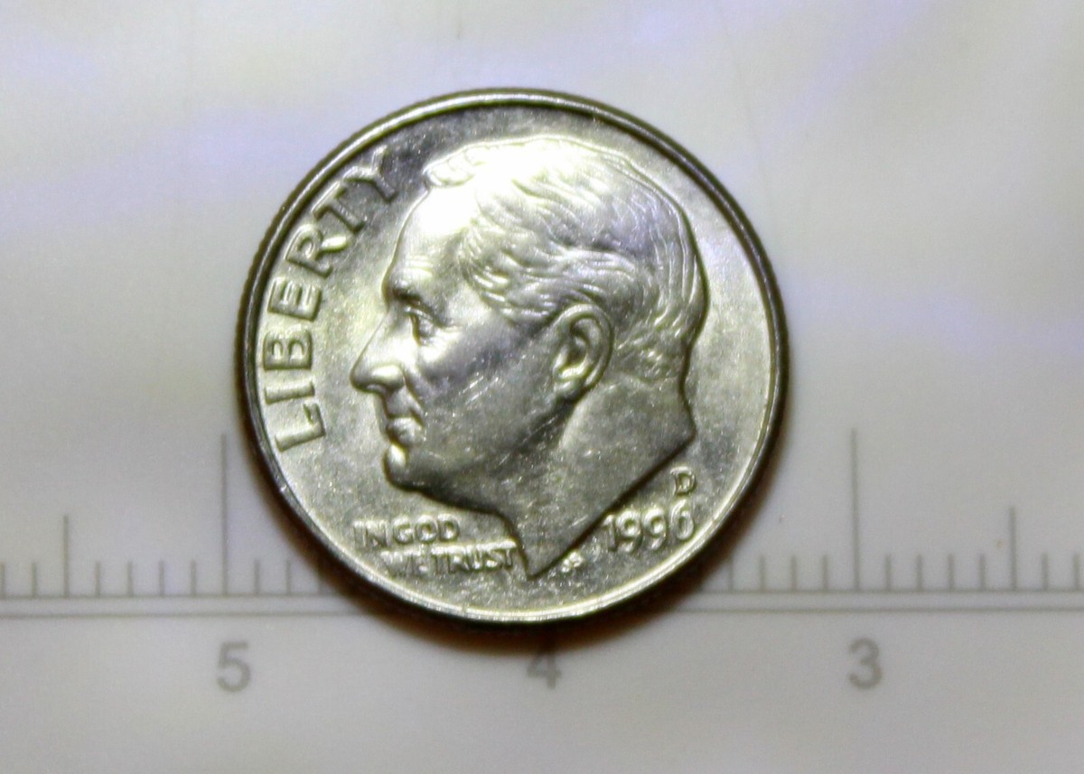 1996 D Roosevelt Dime Die Error in 