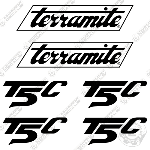 Fits Terramite T5C Decal Kit Street Sweeper Equipment Decals - 3M VINYL! - Picture 1 of 1