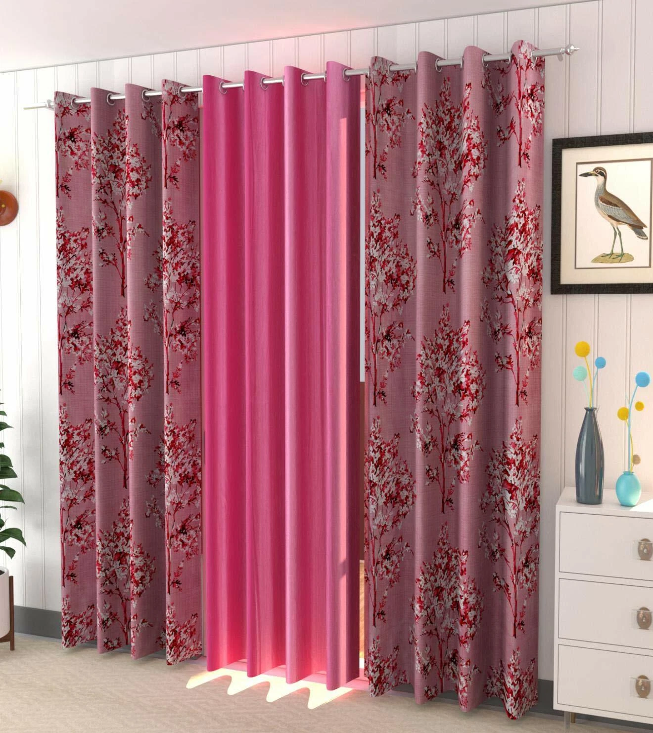 New 3 Piece Window Curtain Set - 5 feet