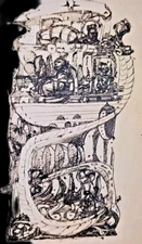 Surrealist Fantasy Futuristic pen drawing - Future Machine