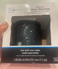 NEW MAINSTAYS Electric Wax Warmer DARK GREY - BONUS 6PK WAX CUBES: ZEN Scent