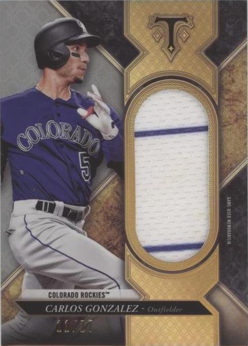 2017 Topps Triple Threads - Carlos Gonzalez #SJR-CGZ - 1 of 1
