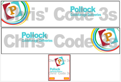 Code 3 selbstklebendes Vinyl Anhänger Aufkleber - Pollock Kühlschrank - 1/50 1/76 1/148 1/64 1/87