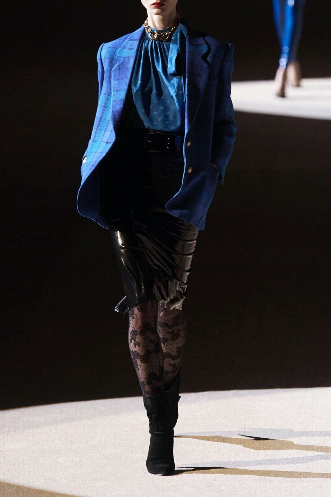 Stivaletti Saint Laurent YSL Etienne 95 in pelle scamosciata nera elastici tacco a polsino 42