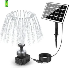 SZMP Solar Fountain Pump 2023 Upgraded 100% Glass Panel, 3.5W Solar