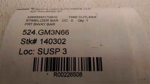 Front Sway Bar for 1966 & 67 Oldsmobile Cutlass Vista Cruiser - Picture 4 of 12