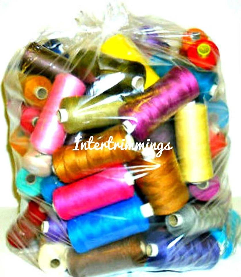 SPUN POLYESTER SEWING THREAD 120s, MIXED PACK ASSORTED COLOURS - Image 4 of 4