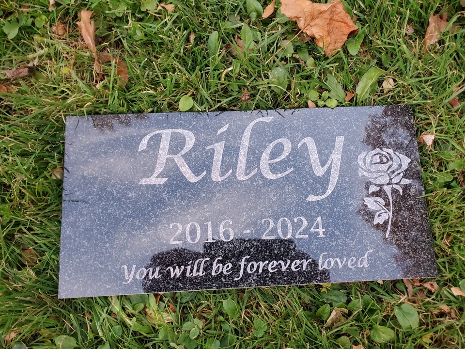 Могила маркер надгробный камень сад домашних животных мемориал погребальный камень гранит заказная табличка t6 - Изображение 3 из 4