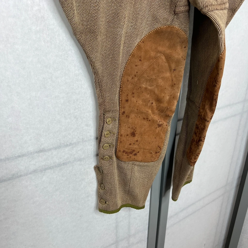 Pantalones de montar Jodhpurs ecuestres vintage años 40 adultos pequeños pantalones marrones Foto 3 de 4