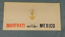 VINTAGE MASERATI MEXICO BROCHURE