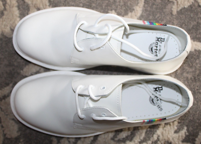 Dr Martens 27522 White Smooth Leather Pride Oxford Shoes  display picture 1