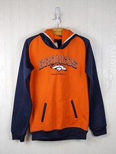 NFL Team Football Youth Hoodie Denver Broncos Orange Sweatshirt Size XL
