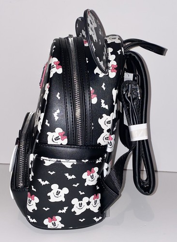 Mini sac à dos et portefeuille Loungefly Disney Mickey & Minnie Ghostly Glow-in-the-Dark - Photo 6/12