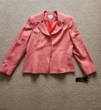Collections For Le Suit Blazer Pink Size 14 Top Only No Pants
