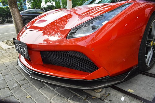 DRY CARBON vrs Front Lip Bumper Diffuser Spoiler For 15-19 Ferrari F488 GTB - Picture 8 of 12