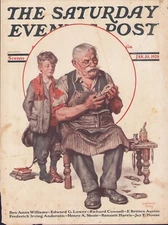 JAN 30 1926 Helpful Old Cobbler Shoe Repair SATURDAY EVENING POST COVER ONLY
