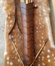 Medieval ARCHERY Leather QUIVER Side Quiver / Arrow Hip Quiver /Medieval Quiver.