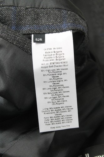 J. Lindeberg Soft Checked Wool Slim Fit Blazer Men Single Breasted (EU) 52 - Picture 9 of 9