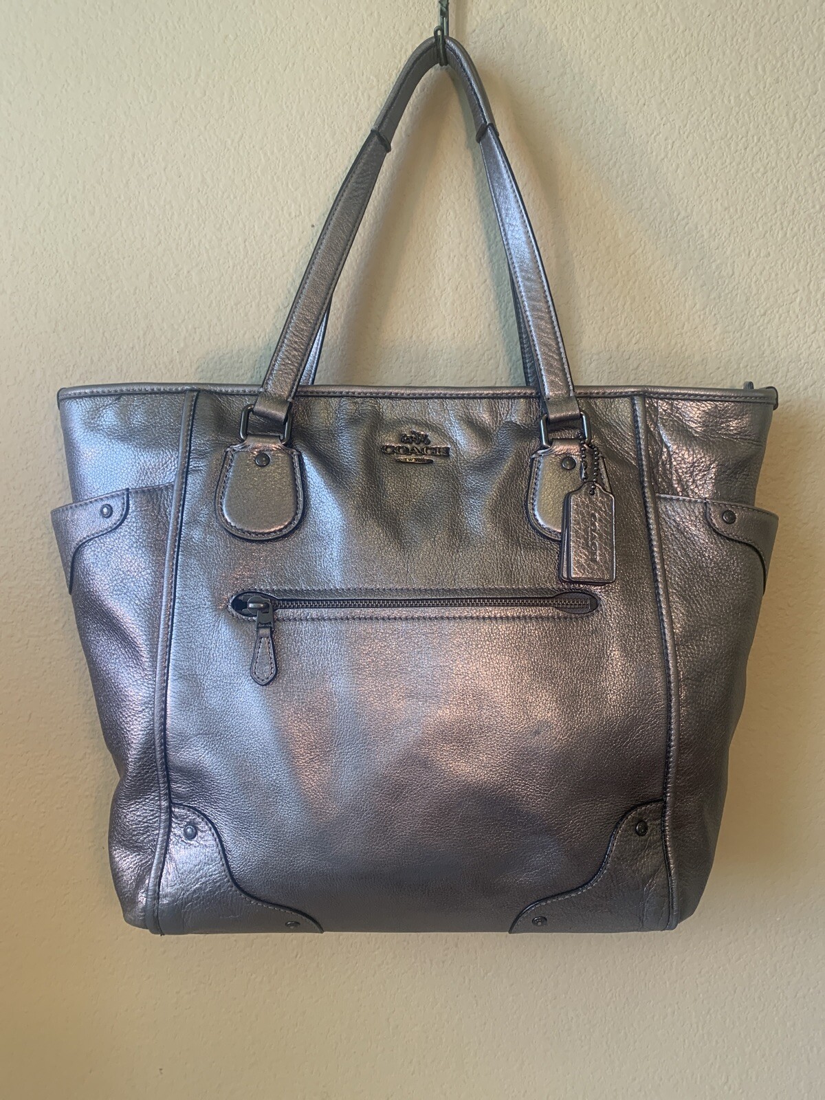 coach grain leather mickie crossbody