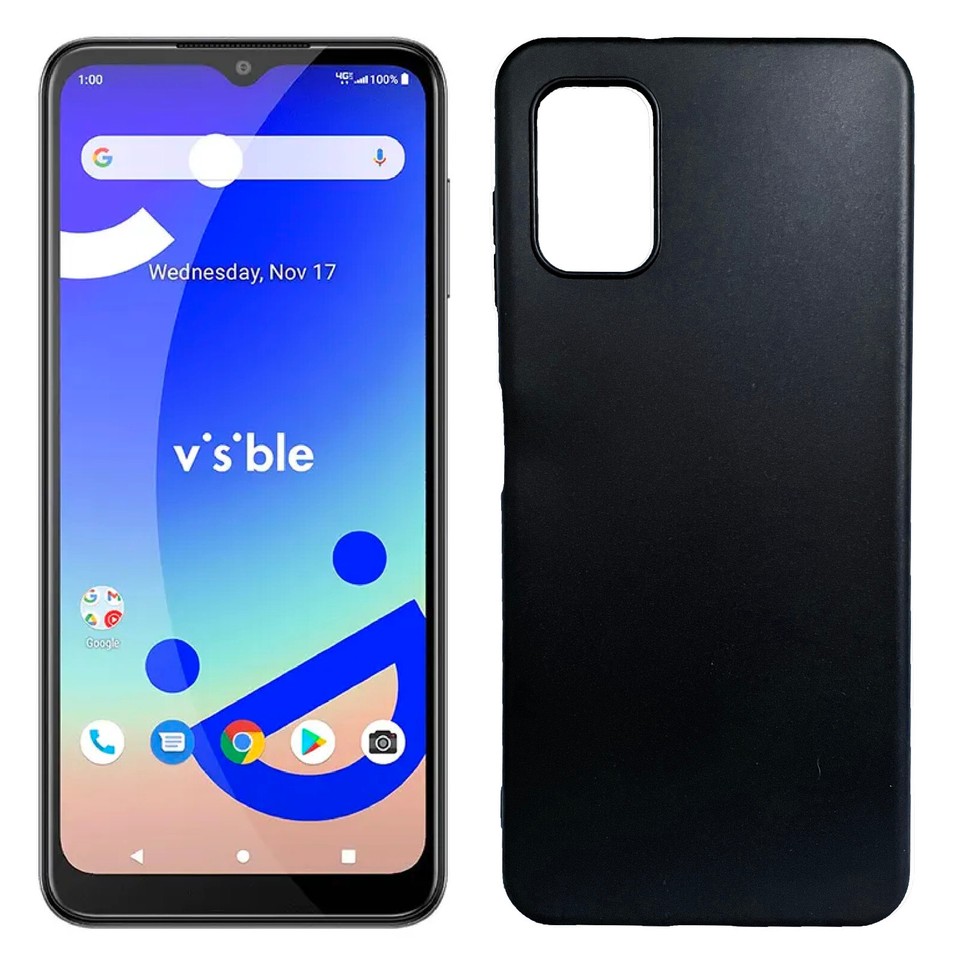 FOR Visible Midnight (WTVIS01VS) Slim TPU Skin Cover Case + Tempered Glass - Foto 13