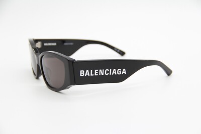 NEW BALENCIAGA BB0258S 001 UNISEX BLACK OVERSIZED SUNGLASSES  display picture 2