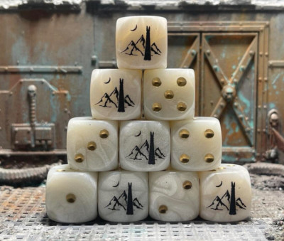 Black Tower - Inspired Custom Dice, Ideal for Games like AOS & Lord of the Rings