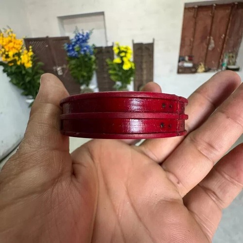 Antique Rare Collectible Hand Crafted Women Red Bangle Hand Bracelet kada - Picture 8 of 15