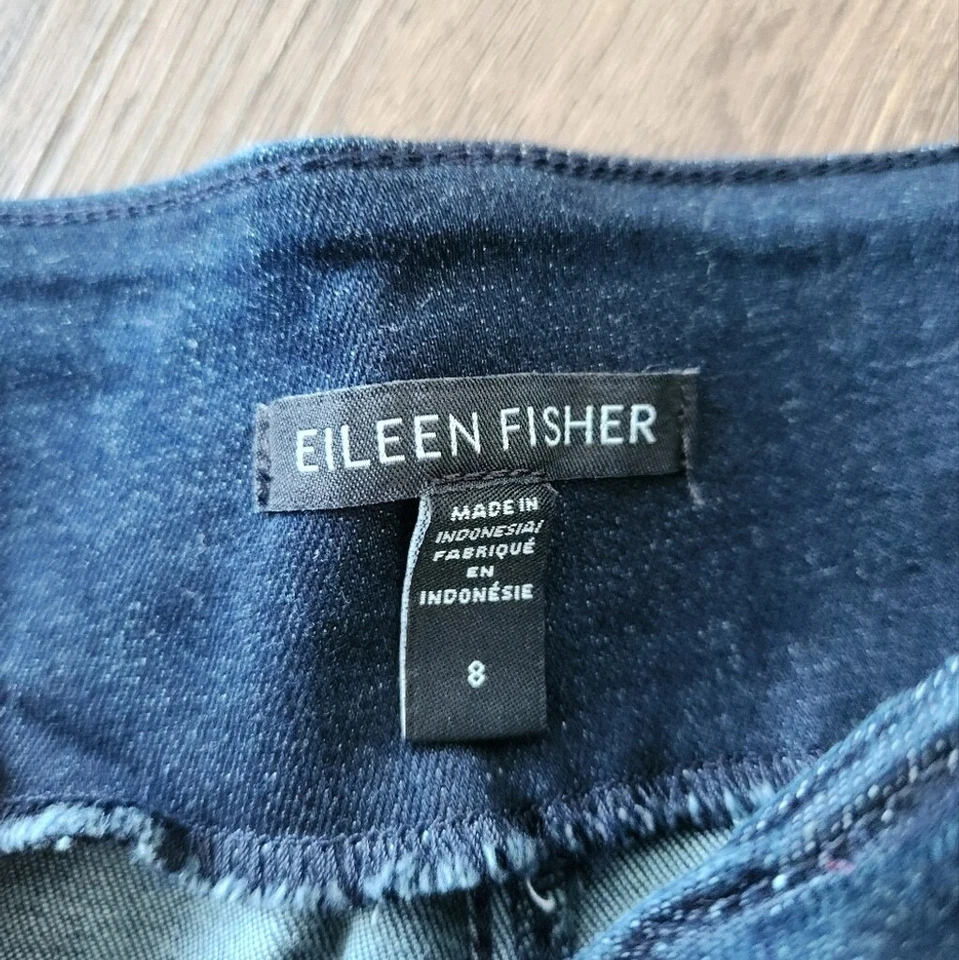 Pantalones de mezclilla informales Eileen Fisher de mezcla de algodón orgánico azul 8 Foto 4 de 4