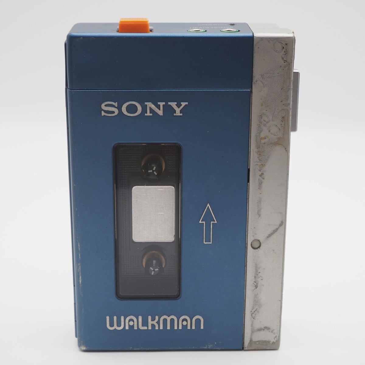 極美品 SONY TPS-L2 WM-3 専用 革ケース ストラップ Sony TPS-L2 Blue Leather Portable Cassette Player Case with