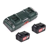Metabo Basis Set Mit 2X Akku Li-Power 5,2Ah + Asc 145 Duo DoppelladegeräT