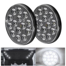 2x 3inch Round 14 Led Truck Trailer Stop Turn Brake Tail Light Lamp Wgrommet