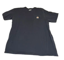 Carhartt Men's Loose Fit Heavyweight Short-Sleeve Pocket T-Shirt Large Tall Blue