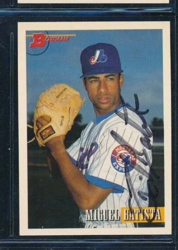 1993 Bowman Miguel Batista #564 signed auto autograph tough 