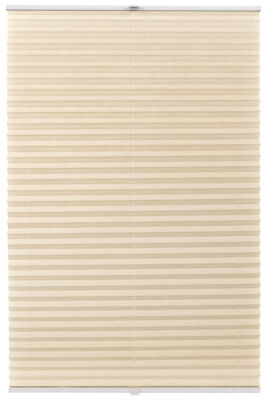 Plissee auf Maß Crushed-optik Klemmfix ohne Bohren Farbe: Beige