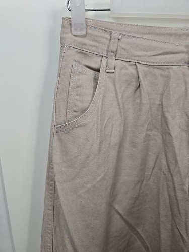 7638# SHEIN, Jeans Mit Flicken Detail, Taschen Klappen, Breites Bein, 36, Beige - Bild 3 von 12