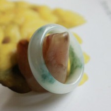 Size 10 1/2 CERTIFIED Type A Natural JADE Untreated Icy Light Green Jadeite Ring