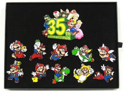 Super Mario 35th Anniversary Pin Set 1+2 Complete 2020